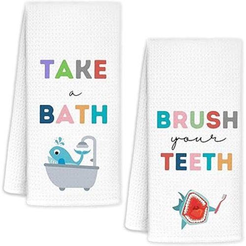 AQYIP Whale Shark Kids Towels for Bathroom Decor, Baby Shark Whale Lover Gifts for Kids, 16x24 Inch