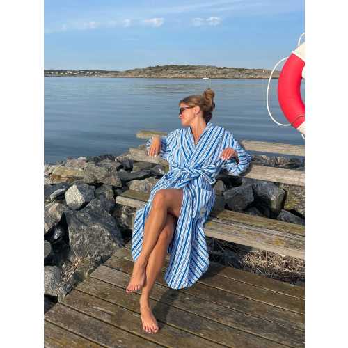 Essential Robe Blue Stripe - Blue Stripe | Djerf Avenue