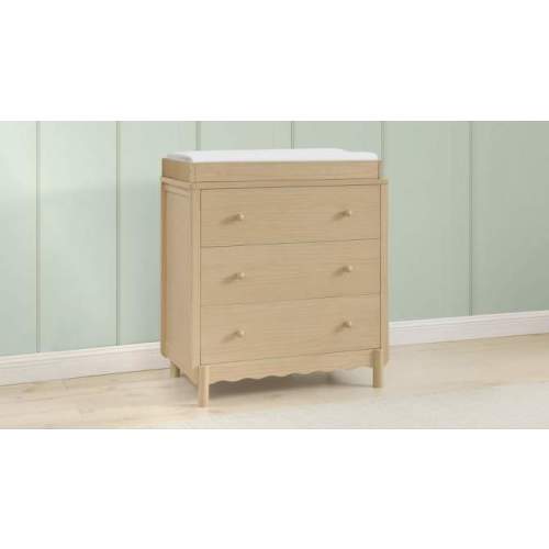 Delta Children William 3 Drawer Dresser with Changing Top - Natural Sandstone