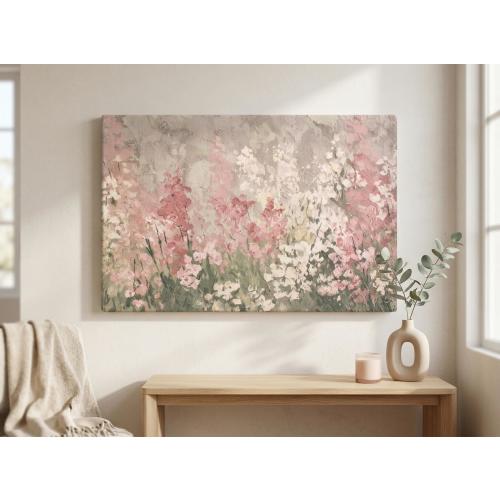 Wildflower Canvas Wall Art - Blush Pink Floral Print - Romantic Cottagecore Decor - Nursery or Bedroom Art - Spring Home Improvement