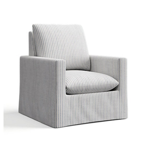 Ever Slipcovered Striped Nursery Glider Chair by Leanne Ford