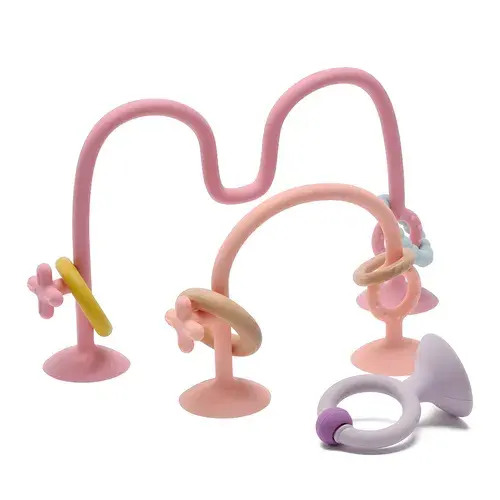 Little Rawr Silicone High Chair Suction Toy Set Pink | Baby Bunting AU