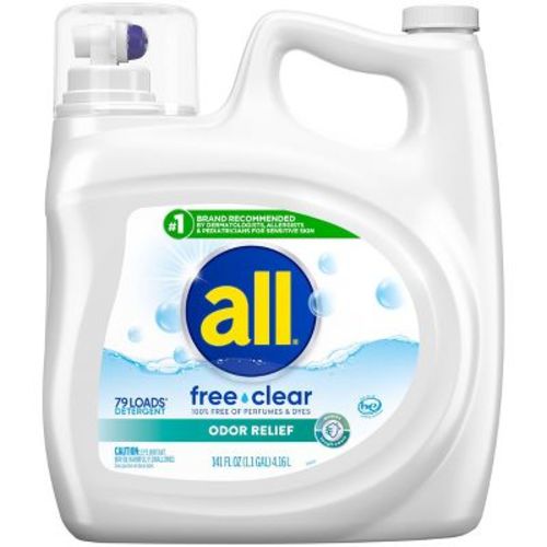 All Ultra Free Clear Odor Relief HE Liquid Laundry Detergent - 79 Loads