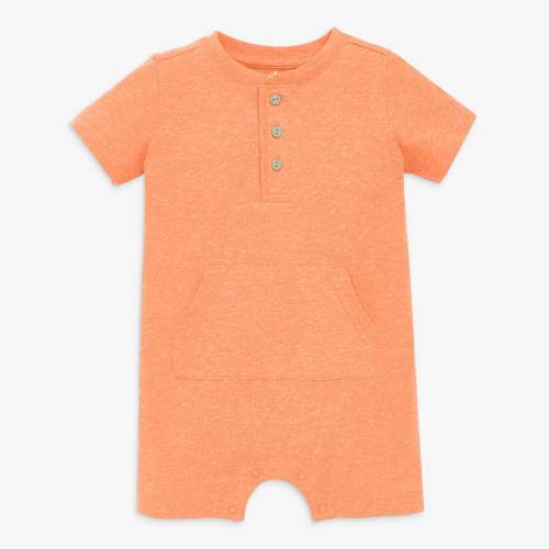 Baby heathered henley shortie | Primary.com