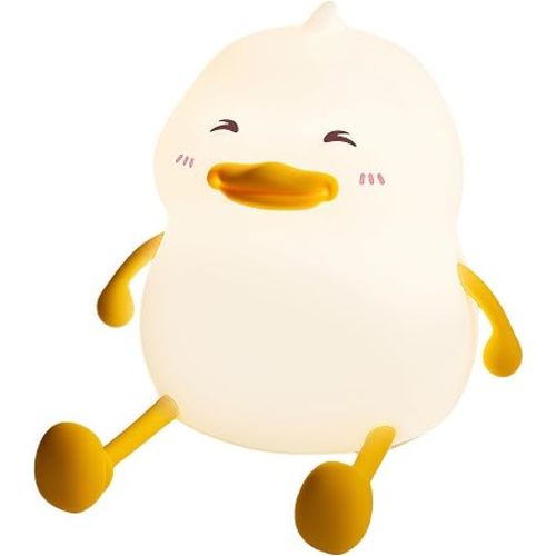 Duck Night Light for Kids, Cute Silicone Animal Nursery Lamp, 3 Level Dimmable Rechargeable LED Nightlight, BPA Free Food Grade Silicone, Eye Caring Soft Warm Light for Baby Toddler Breastfeeding