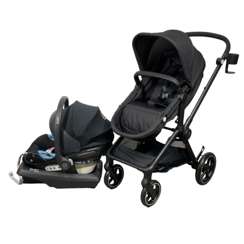 Cybex Eos and Aton G Travel System, Black, Moon Black, 2024