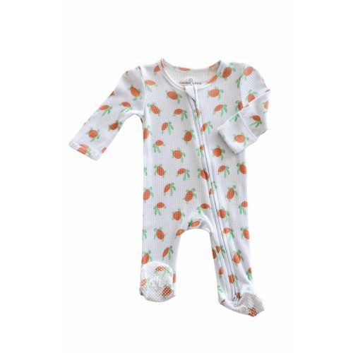 Bamboo Waffle Zipper Footie | Coastal Cruisers