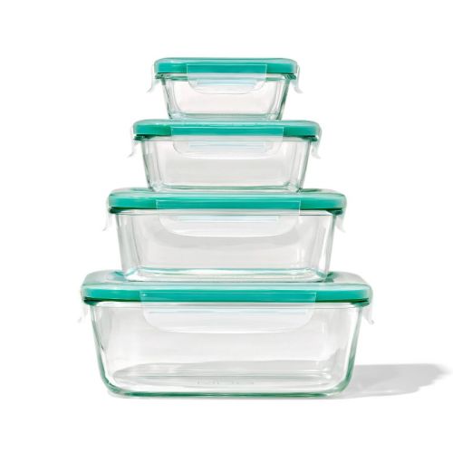 OXO 8pc Smart Seal Rectangle Glass Set
