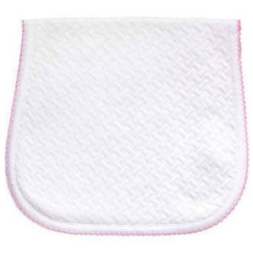 Basket Weave Baby Burp Cloth,Pink - Nellapima | Maisonette