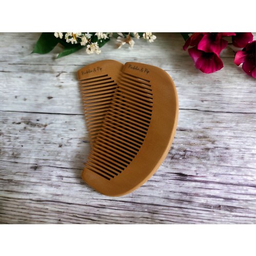 Peach Wood Birthing Comb Set: Acupressure Labor Aid