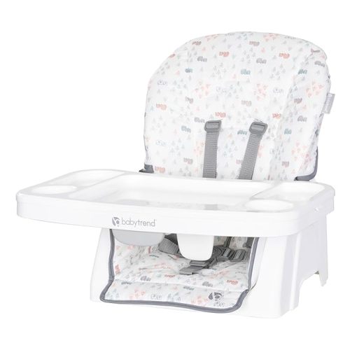 Baby Trend Adapt SpaceSaving Booster High Chair, Pebblestone Aqua