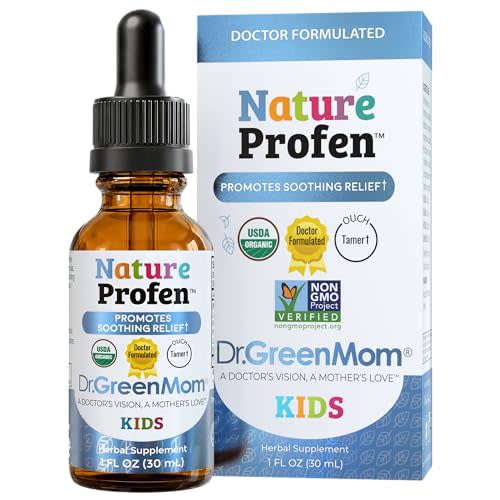 Dr. Green Mom Nature Profen Natural Relief for Infants & Kids | USDA Organic Herbal Drops for Teething, Growth Spurts, and Occasional Discomfort | Natural Child & Baby Comfort Aid