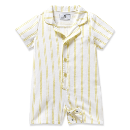 Baby's Twill Summer Romper in Sunny Stripe