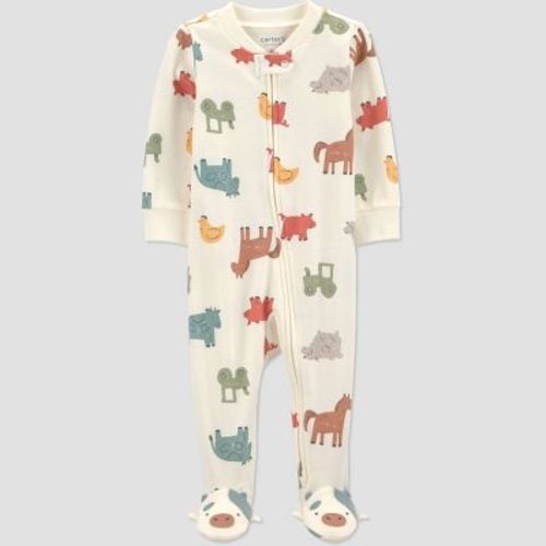 Carter's Just One You® Baby Boys' Multi Farm Animals Sleep N' Play - Ivory 3M