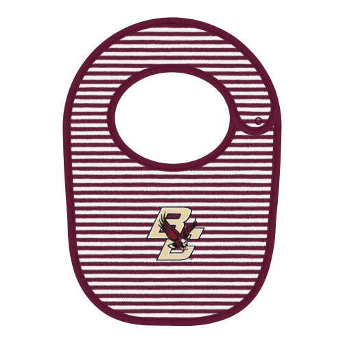 Boston College Eagles Striped Newborn Bib | College Baby