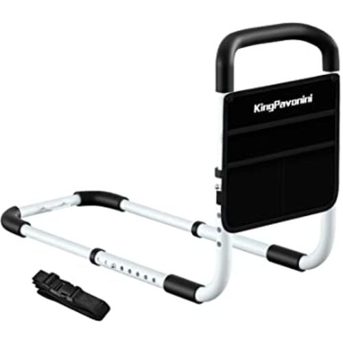 Bed Rail - Medical Bed Support Bar Mobility Assistant with Free Storage Bag and Fixing Strap, Fit King, Queen, Full, Twin
