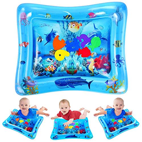 VATOS Tummy Time Baby Water Play Mat Toys for 3 6 9 Months Newborn Infant&Toddlers, Inflatable Sensory Toys Gifts for Boy Girl|BPA Free Infant Early Development Activity Centers