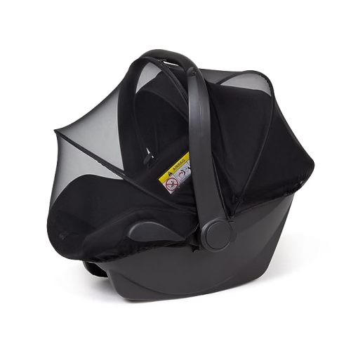 Beberoad Love Universal Baby Car Seat Mosquito Net - Breathable Mesh Cover with 2-Way Zipper for Infant Protection(Black)