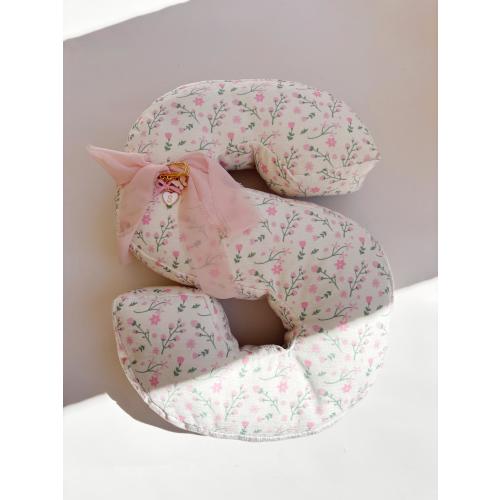 Personalized Floral Letter Alphabet Pillow Grand Millennial Baby Nursery Room Idea Cottagecore Toddler Reading Room Decor Plush Pillow