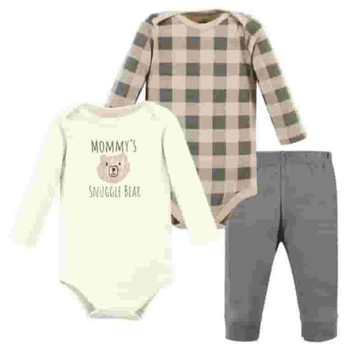 Hudson Baby 2 Cotton Long Sleeve Bodysuits and Pant Set, Preemie - 24 Months