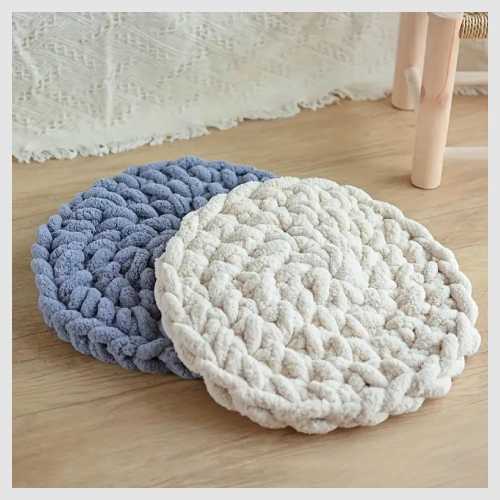 Oversized Knit Playmat: Handmade Baby & Pet Lounging Spot
