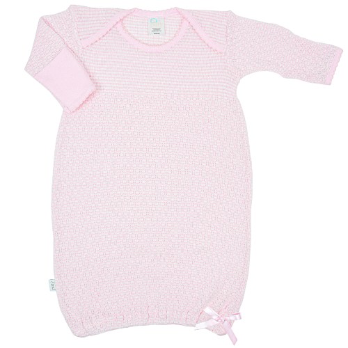 LS, Solid Stripe, Overlap Shoulder Gown #215J