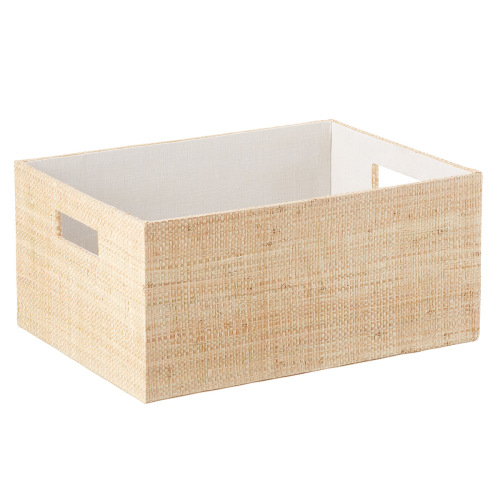 The Container Store Artisan Grasscloth Bin | The Container Store