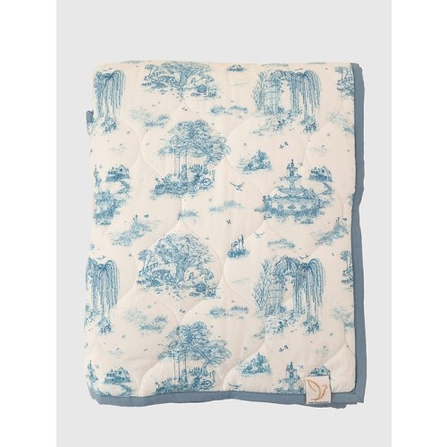 The Gilded Bird Spring Toile Quilted Playmat