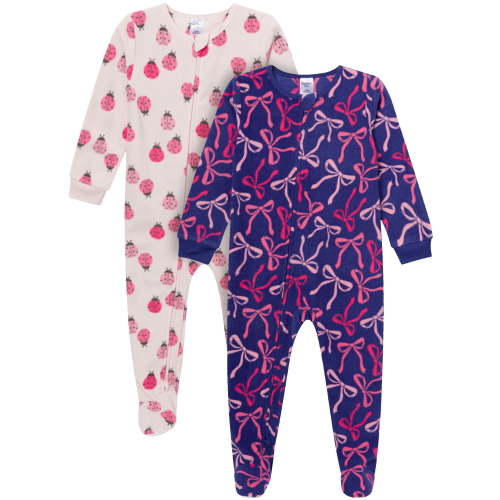 Gerber Baby and Toddler Neutral Microfleece 2-Way Zipper Blanket Sleeper Pajamas, 2-Pack, Sizes 0/3 Months - 5T