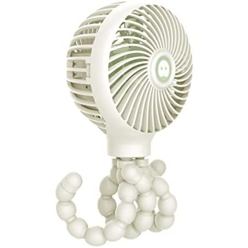 Mini Handheld Stroller Fan, TRELC Personal Portable Baby Fan with Flexible Tripod, 2022 Upgraded Version, Gift for Children, Rechargeable Fan for Office Room Car Traveling BBQ Gym Fan (White)