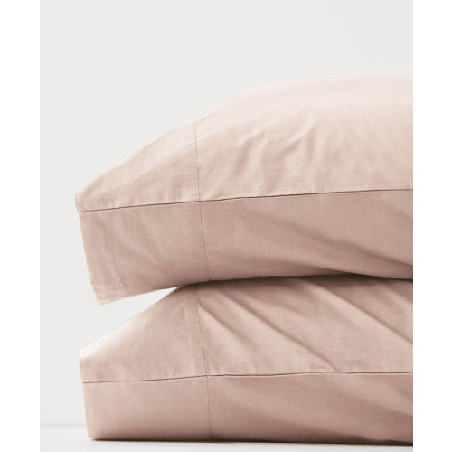 Sateen pillow case in bone for KING pillows 2-pack.