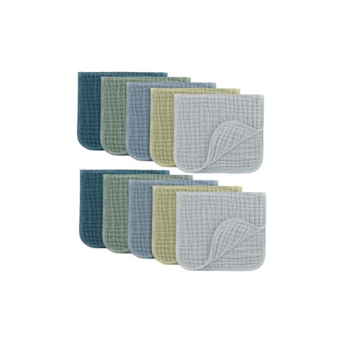 Muslin Burp Cloths - Pack of 10