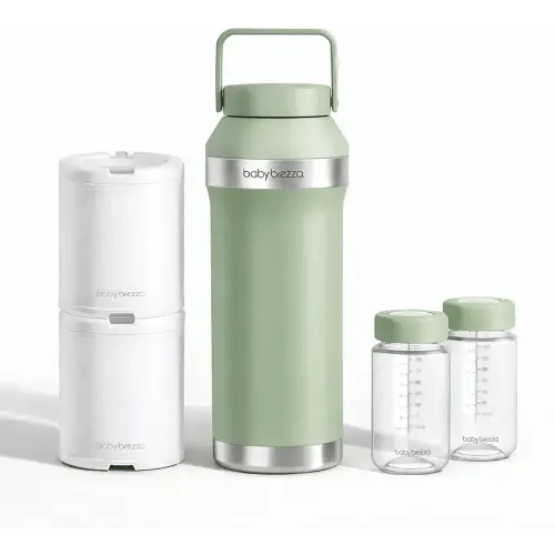 Baby Brezza All Day Portable Breastmilk Cooler, Large 20oz Capacity, Green
