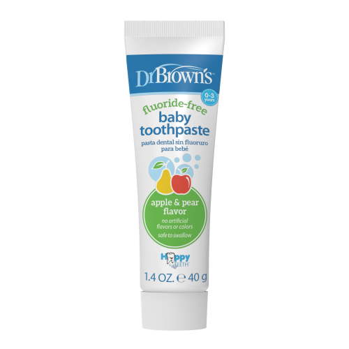 Dr. Brown's Baby Safe Dental Toothpaste, Swallowable, Toddler Friendly, 1.4 Ounc, Apple Pear Flavor