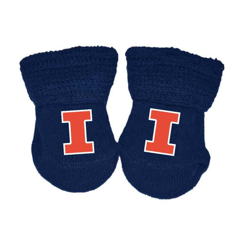 Fighting Illini Navy Infant Booties