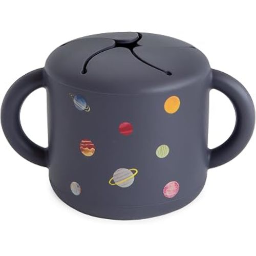 mushie Silicone Snack Cup | Spill Proof Food Container (Planets)