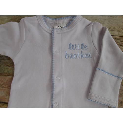 Little Brother Footie-Little Brother Romper-Newborn Baby Boy-Personalized Baby Footie-Newborn Baby Boy Footie-