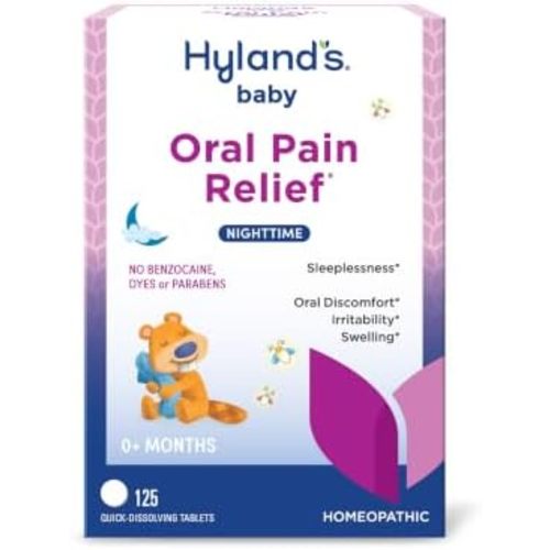 Hyland's Baby Oral Pain Relief Tablets for Nighttime Gum Discomfort, 125ct