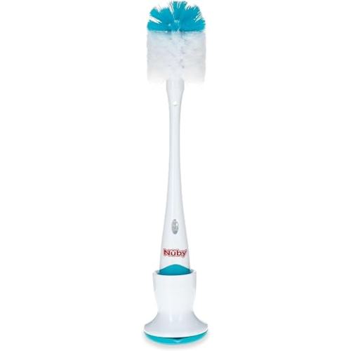 Nuby 2-in-1 Bottle and Nipple Brush | Stand - Blue