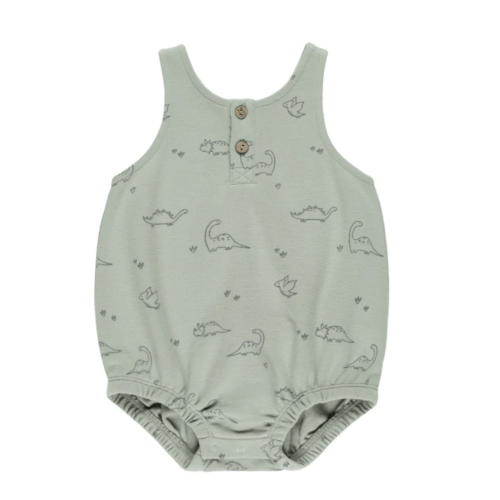 Quincy Mae - Sleeveless Bubble Romper in Dinos