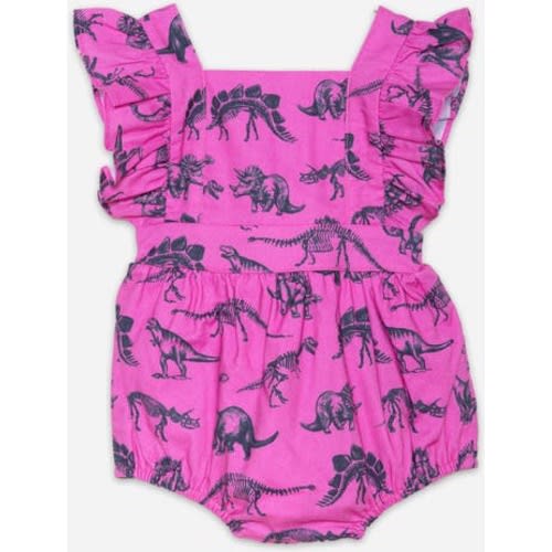 Ruffle Sleeve Bubble Romper, 3-6M