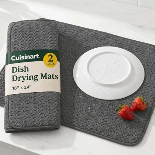 Cuisinart Dish Drying Mat for Kitchen Counter, 2-Pack XL 18"x24"