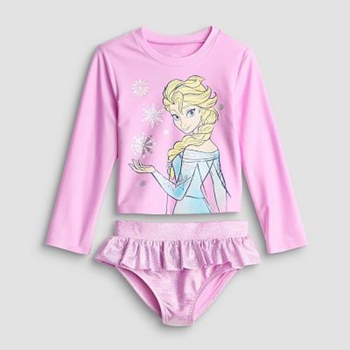 Baby & Toddler Girl Jumping Beans® Disney's Princess 2-Piece Swim Bottoms & Rashguard Set
