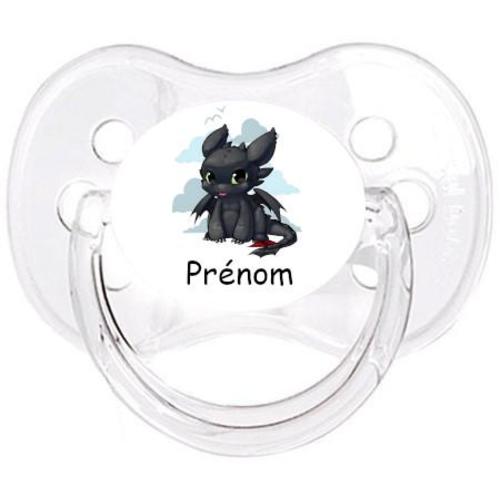 Personalized baby dragon pacifier with first name DR001