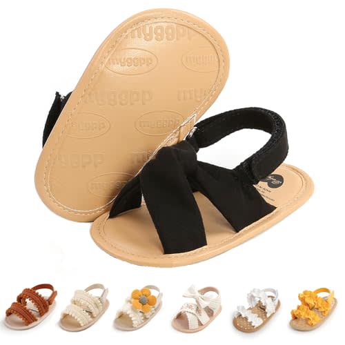 Ohwawadi Baby Boys Girls Sandals Soft Sole Summer Infant Wedding Dress Flat Shoes Beach Sandal Newborn Crib Shoes First Walkers