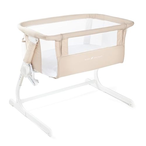 Baby Delight Beside Me Dreamer Bassinet | Bedside Sleeper & Baby Bassinet | 6-Position Height Adjustment | Organic Oat