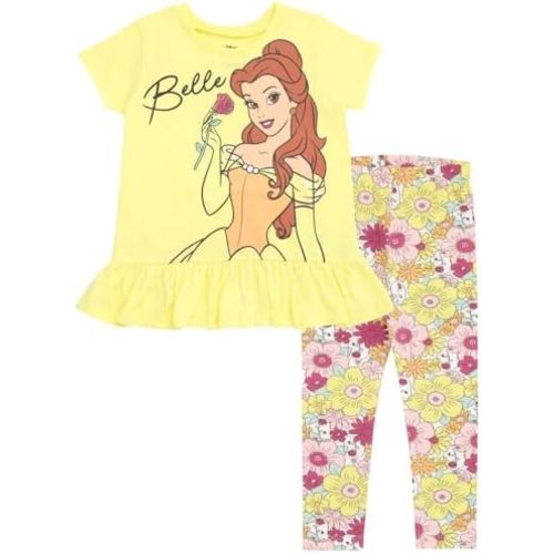 Disney Girls T-Shirt & Leggings Set Toddler to Big Kid Sizes (2T - 14-16)