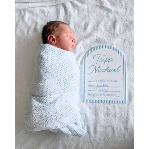 Personalized Name Sign,Custom Blue Acrylic Name Sign, Birth Announcement, Newborn Name Reveal,Baby Shower Gift,Nursery Decor, Baby Stat Sign