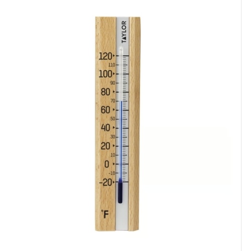 Taylor Tube Thermometer Wood Brown 6.5 in.