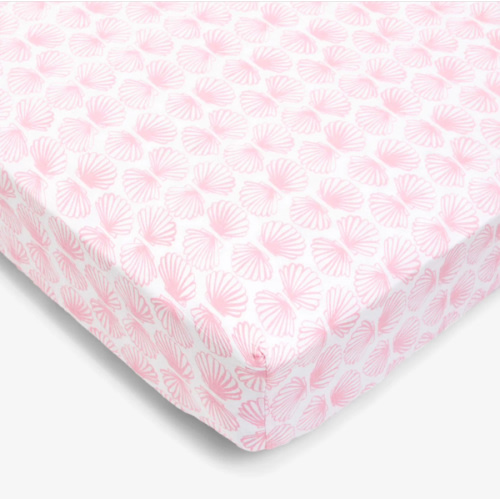 Organic Cotton Crib Sheets by Lewis - Scallop in Lilac